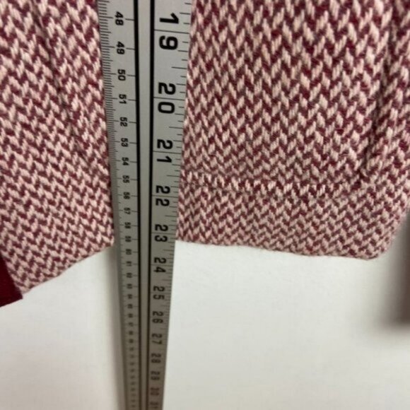 Cynthia Rowley Tweed Blazer Jacket Red Size Small Retro Fringe Bohemian Knit S - Picture 14 of 15